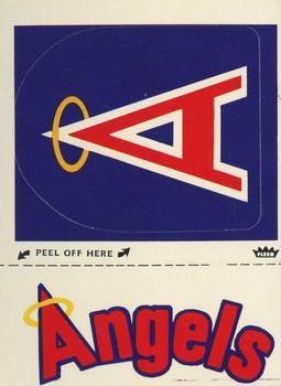1979 Fleer Grand Slam Hi-Gloss Stickers #NNO California Angels Monogram Front