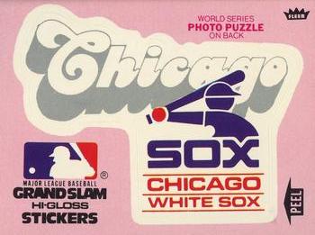 1979 Fleer Grand Slam Hi-Gloss Stickers #NNO Chicago White Sox Team (Pink) Front