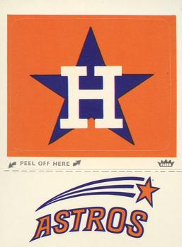 1979 Fleer Grand Slam Hi-Gloss Stickers #NNO Houston Astros Monogram Front