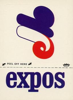 1979 Fleer Grand Slam Hi-Gloss Stickers #NNO Montreal Expos Monogram Front