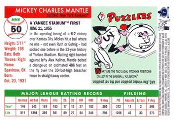 2008 Topps - Mickey Mantle Story #MMS50 Mickey Mantle Back