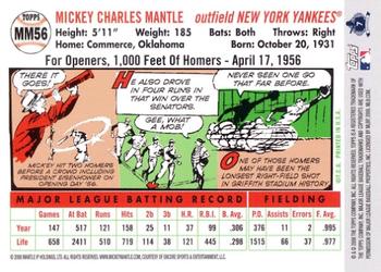 2008 Topps - Mickey Mantle Story #MM56 Mickey Mantle Back