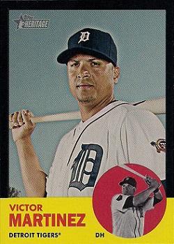 2012 Topps Heritage - Black #HP20 Victor Martinez Front