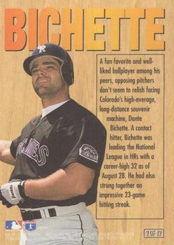 1996 Ultra - HR Kings (Home Run Kings) Exchange #2 Dante Bichette Back