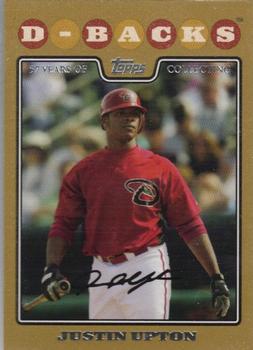 2008 Topps - Gold #130 Justin Upton Front
