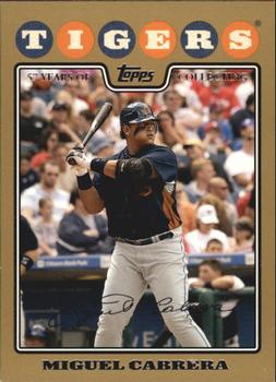 2008 Topps - Gold #10 Miguel Cabrera Front