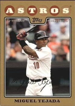 2008 Topps - Gold #40 Miguel Tejada Front