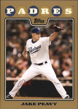 2008 Topps - Gold #50 Jake Peavy Front