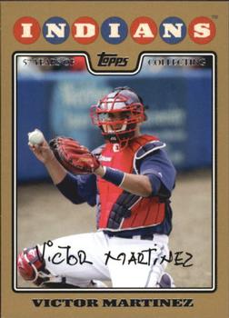 2008 Topps - Gold #54 Victor Martinez Front