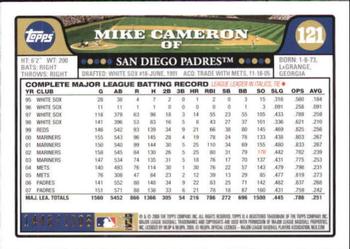 2008 Topps - Gold #121 Mike Cameron Back