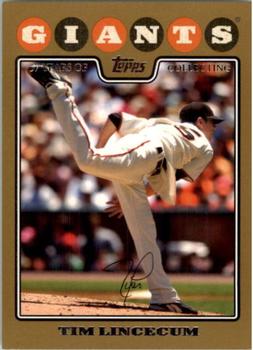 2008 Topps - Gold #165 Tim Lincecum Front