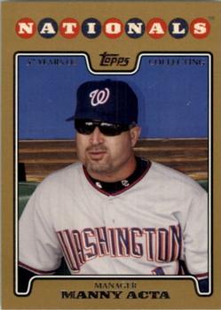 2008 Topps - Gold #242 Manny Acta Front