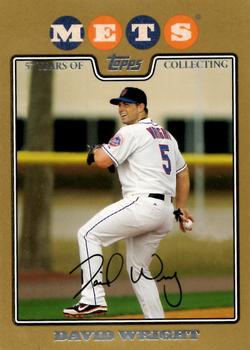2008 Topps - Gold #340 David Wright Front