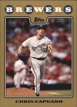 2008 Topps - Gold #347 Chris Capuano Front