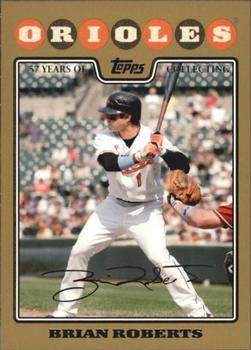 2008 Topps - Gold #355 Brian Roberts Front