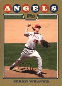 2008 Topps - Gold #383 Jered Weaver Front
