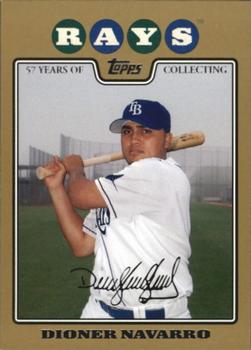 2008 Topps - Gold #418 Dioner Navarro Front
