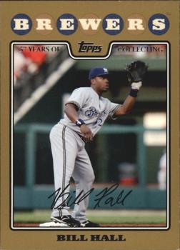2008 Topps - Gold #517 Bill Hall Front