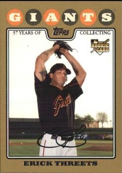 2008 Topps - Gold #551 Erick Threets Front