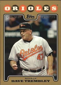 2008 Topps - Gold #589 Dave Trembley Front
