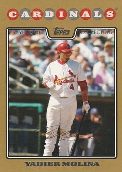 2008 Topps - Gold #660 Yadier Molina Front