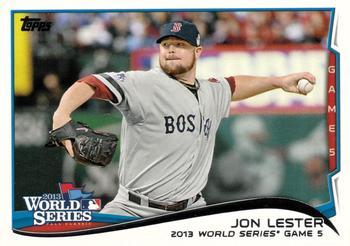 2014 Topps #206 Jon Lester (2013 World Series Game 5) Front