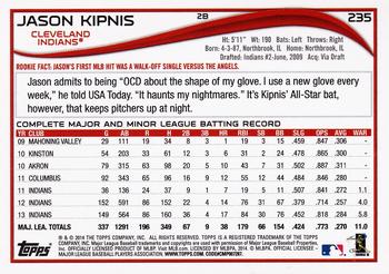 2014 Topps #235 Jason Kipnis Back