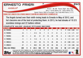 2014 Topps #240 Ernesto Frieri Back