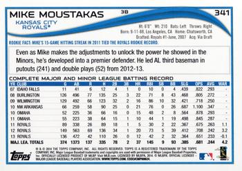 2014 Topps #341 Mike Moustakas Back