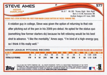 2014 Topps #577 Steve Ames Back
