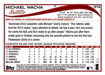 2014 Topps #414 Michael Wacha Back