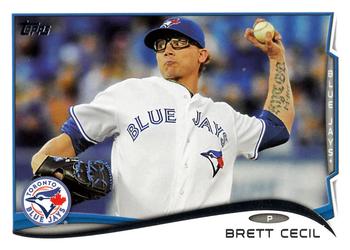 2014 Topps #590 Brett Cecil Front