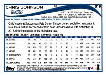 2014 Topps #619 Chris Johnson Back