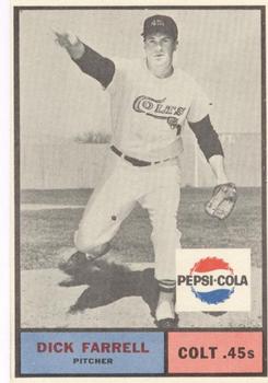 1963 Pepsi-Cola Houston Colt .45s #NNO Dick Farrell Front
