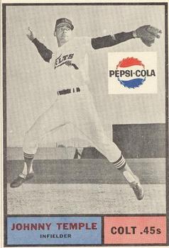 1963 Pepsi-Cola Houston Colt .45s #NNO Johnny Temple Front