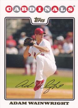 2008 Topps - Gold Foil #244 Adam Wainwright Front