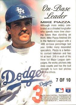 1996 Ultra - On-Base Leaders #7 Mike Piazza Back