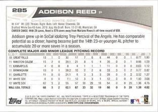 2013 Topps Mini #285 Addison Reed Back