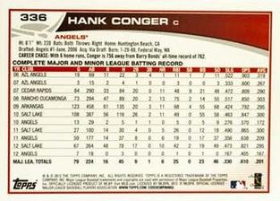 2013 Topps Mini #336 Hank Conger Back