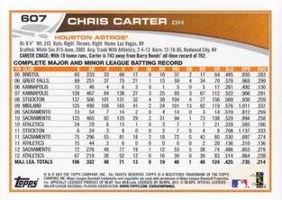 2013 Topps Mini #607 Chris Carter Back