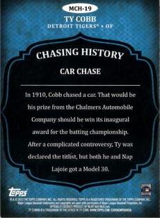 2013 Topps Mini - Chasing History #MCH-19 Ty Cobb Back