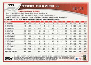 2013 Topps Mini - Pink #70 Todd Frazier Back