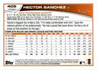 2013 Topps Mini - Pink #405 Hector Sanchez Back