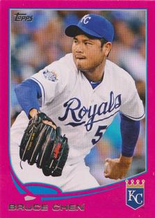 2013 Topps Mini - Pink #641 Bruce Chen Front