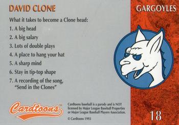 1995 Cardtoons #18 David Clone Back