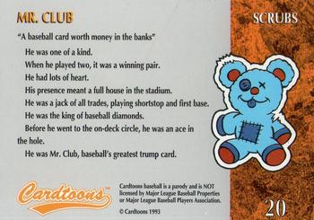 1995 Cardtoons #20 Mr. Club Back