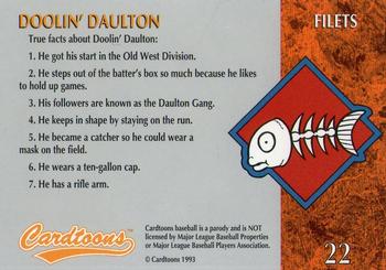 1995 Cardtoons #22 Doolin' Daulton Back