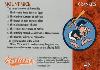 1995 Cardtoons #46 Mount Mick Back