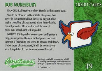 1995 Cardtoons #49 Bob Nukesbury Back