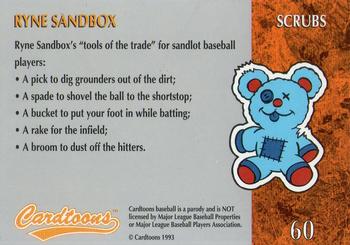 1995 Cardtoons #60 Ryne Sandbox Back